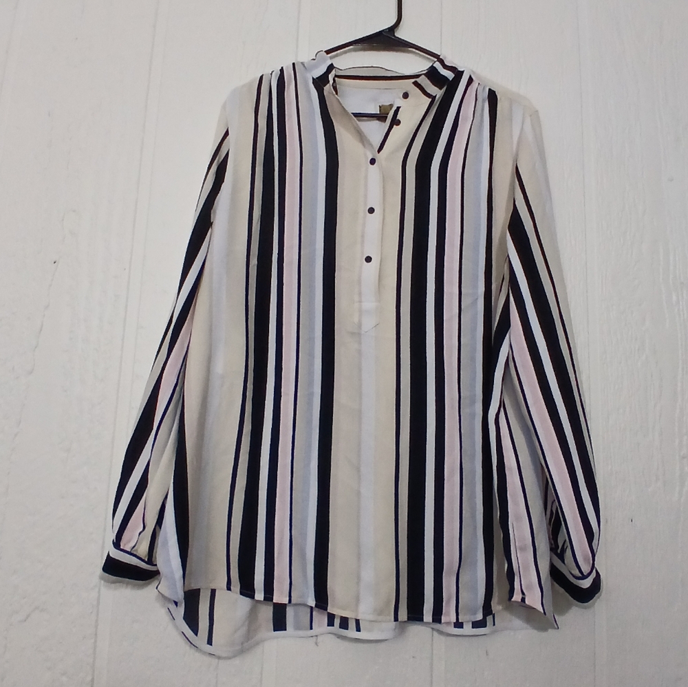 Women's Anne Klein 100% Polyester Blouse-1X